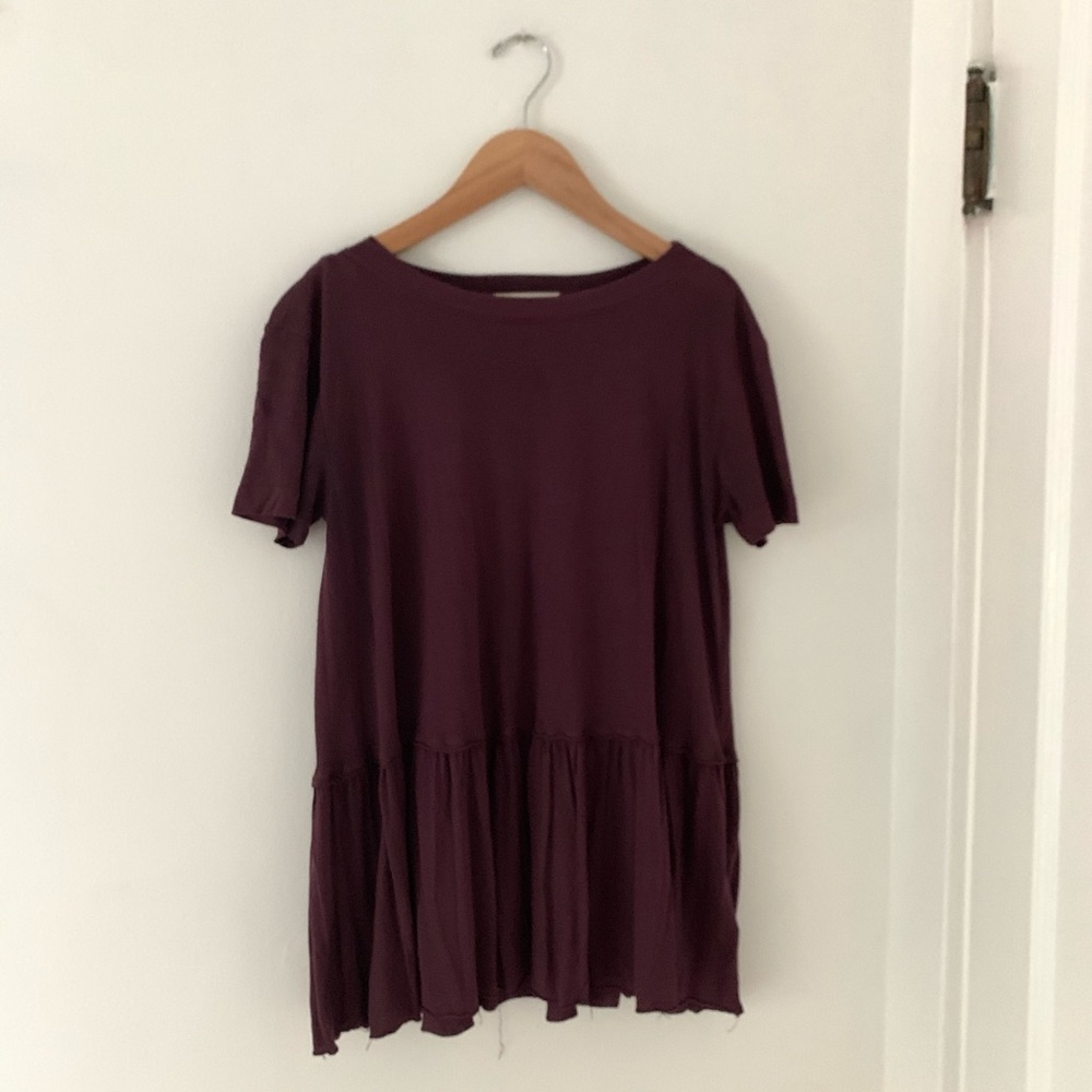Urban Outfitters Purple Peplum Shirt